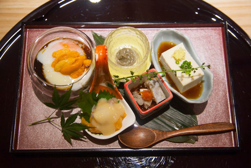 Seasonal platter at Machiya, a Japanese restaurant in Shanghai. Photos by Rachel Gouk. 