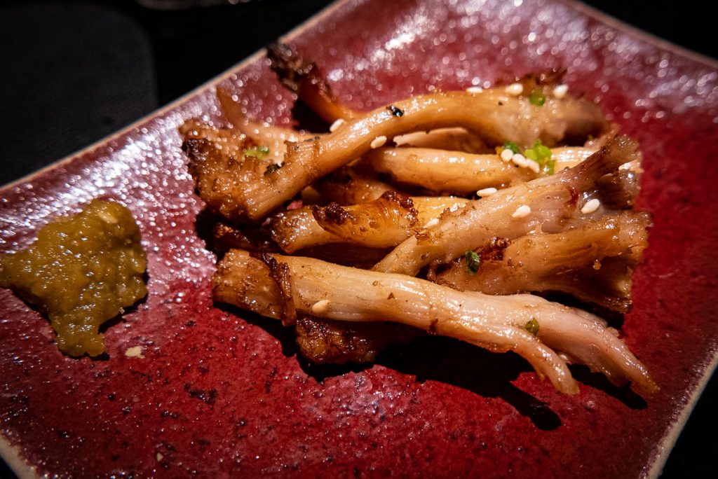 Pig nose tendons at Nakama, a Japanese restaurant in Shanghai specializing in high-grade beef yakiniku. Photo by Rachel Gouk. 