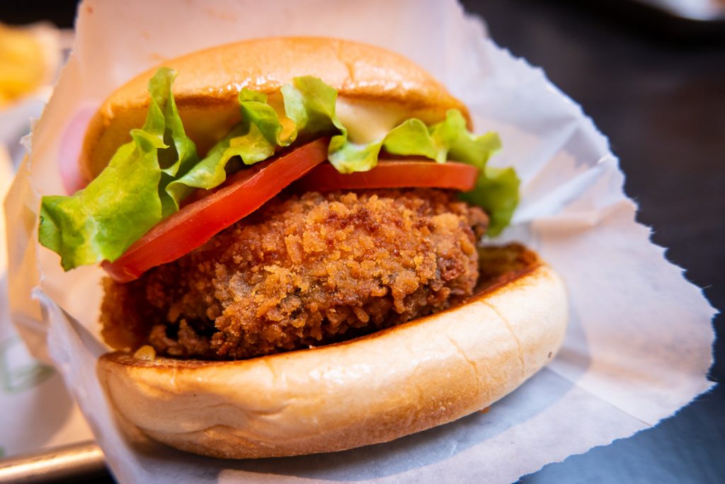 Shake Shack opens in Shanghai's Xintiandi. Here pictured: Shack Stack®. Photo by Rachel Gouk.