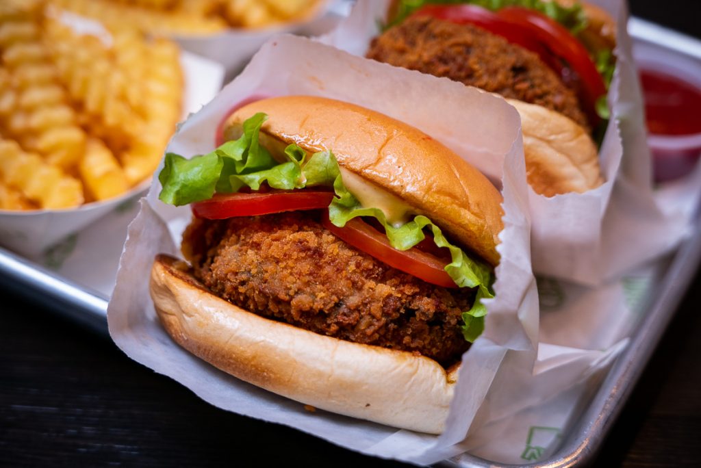 Shake Shack opens in Shanghai's Xintiandi. Here pictured: Shack Stack®. Photo by Rachel Gouk.