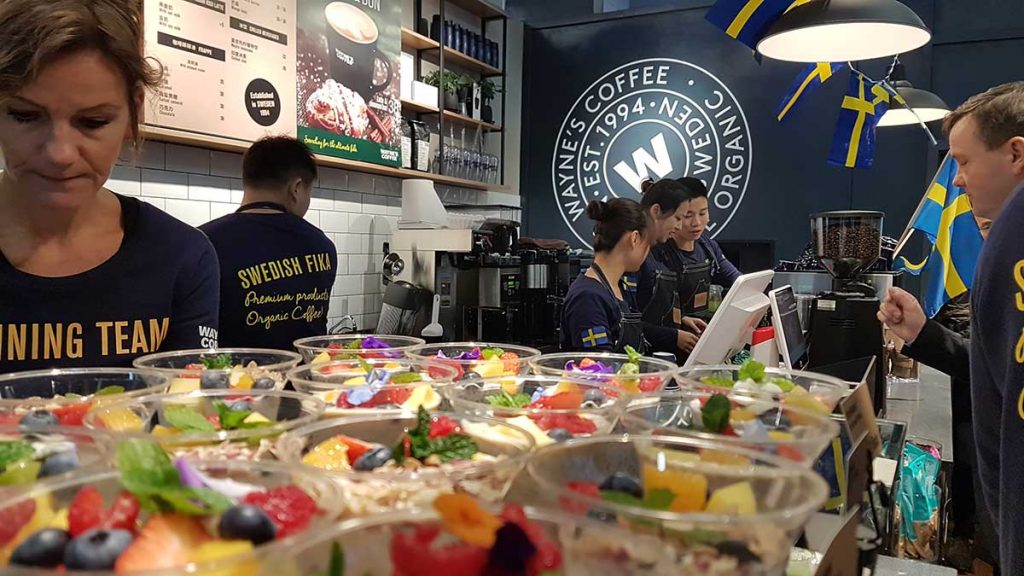 Swedish cafe franchise Wayne's Coffee opens in Shanghai, China