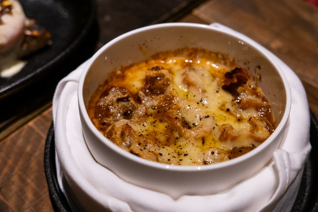 Onion Soup at Polux by Paul Pairet, a French cafe/bistro in Xintiandi. Photo by Rachel Gouk. © Rachel Gouk