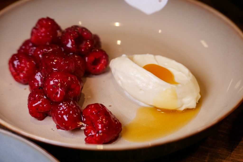 Raspberries Essential at Polux by Paul Pairet, a French cafe/bistro in Xintiandi. Photo by Rachel Gouk. © Rachel Gouk