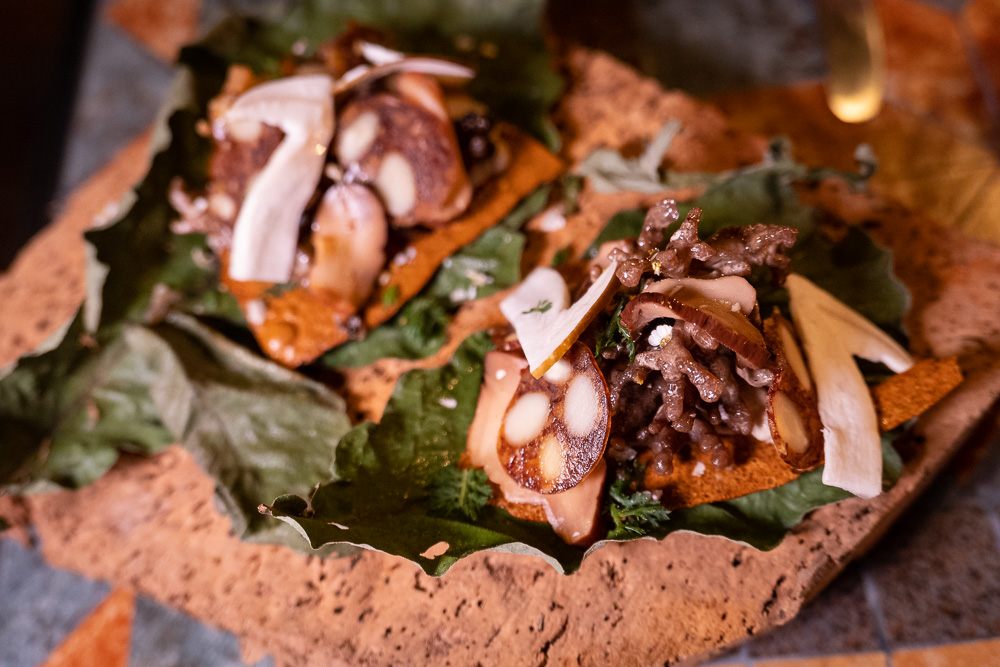 Mushrooms at Botanik, a seasonal, mostly plant-based sustainable restaurant in Shanghai. Photo by Rachel Gouk. 