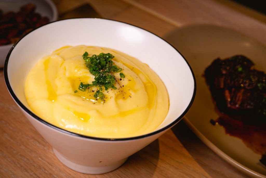 Creamy potato puree at Heritage by Madison, a restaurant in Shanghai by chef Austin Hu serving a seamless mix of Western and Asian influences. Photo by Rachel Gouk.