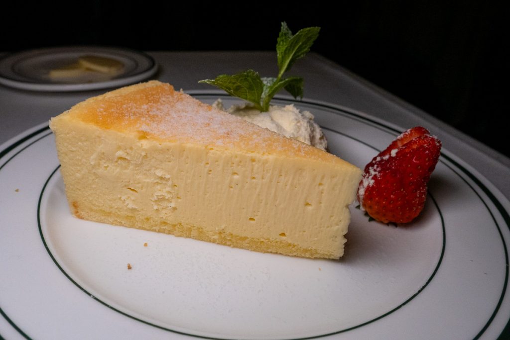 Cheesecake at Wolfgang's Steakhouse Shanghai. Photo by Rachel Gouk. 