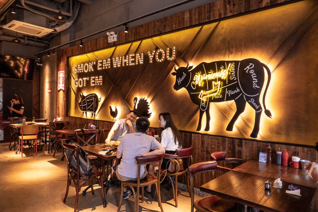 American BBQ restaurant and bar in Shanghai. Photo by Rachel Gouk. 