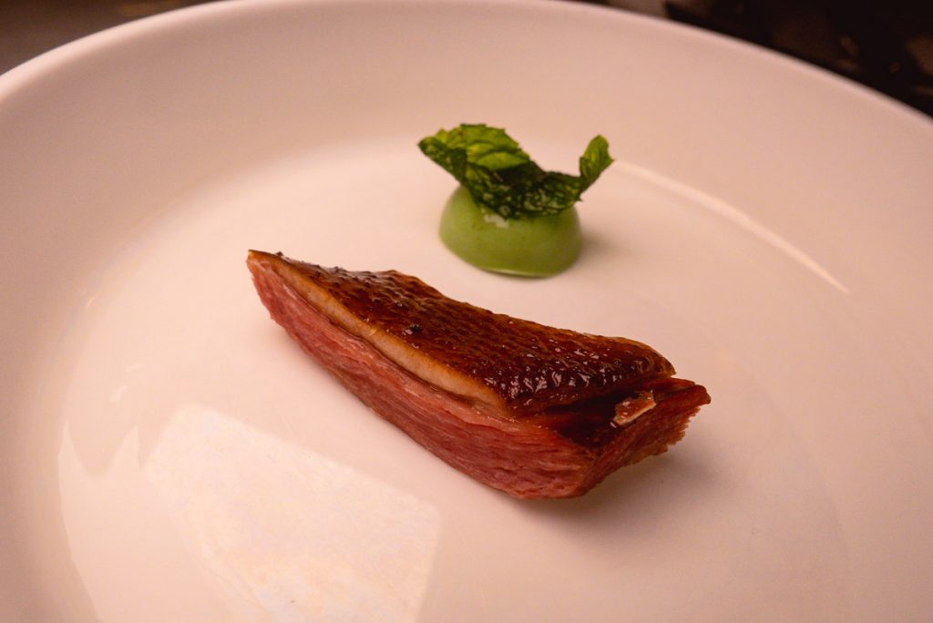 Yan Xiang, tea smoked duck at The Peacock Room, a contemporary Chinese restaurant in Shanghai. Photo by Rachel Gouk 