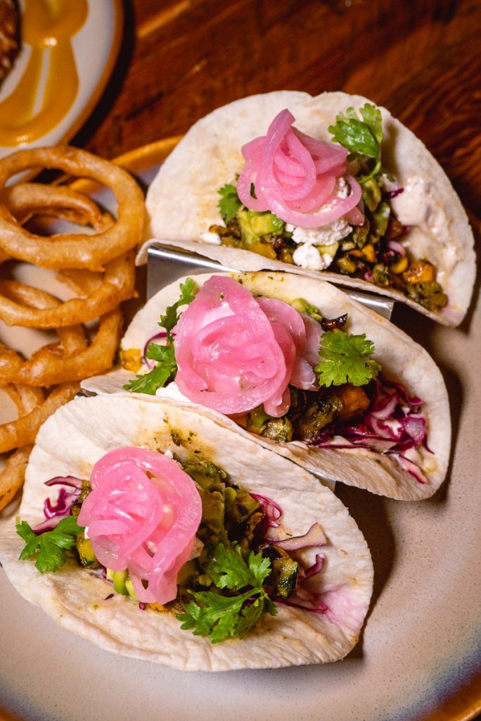 Tacos at Stone Brewing, a craft beer bar in Shanghai. Photo by Rachel Gouk. 