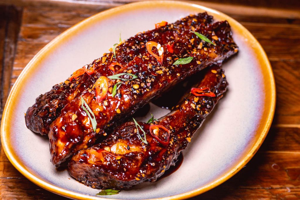 Ribs at Stone Brewing, a craft beer bar in Shanghai. Photo by Rachel Gouk. 