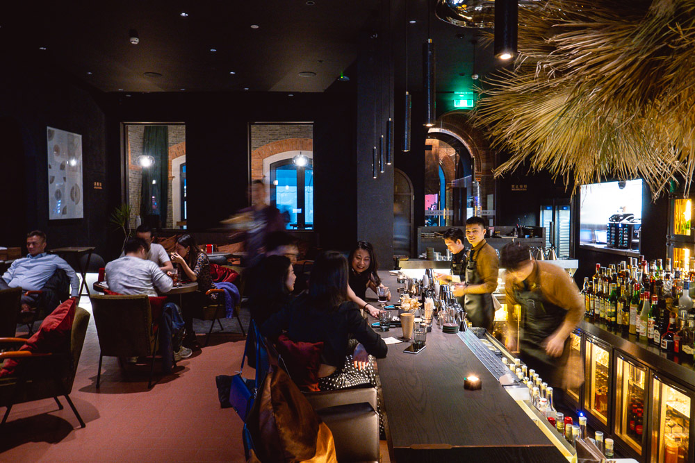 Charcohol, a cocktail bar and restaurant in Shanghai serving craft cocktails and global cuisine from the charcoal grill. Photo by Rachel Gouk. 