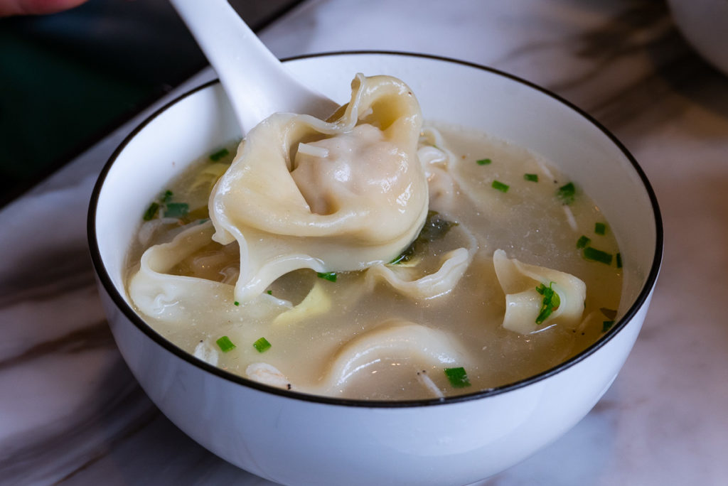 Large wontons at Man Long Chun, a local Chinese restaurant in Shanghai serving xiaolongbao. Photo by Rachel Gouk.