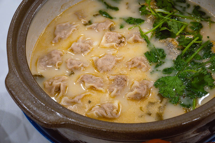 Yellow Croaker soup with wontons at Rui Fu Yuan, a Shanghainese restaurant in Shanghai. Photo by Rachel Gouk @ Nomfluence.