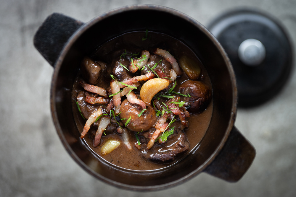 Food delivery options in Shanghai. Restaurants delivering comfort foods: beef bourguignon at Cuivre. Photo by Rachel Gouk @ Nomfluence. 