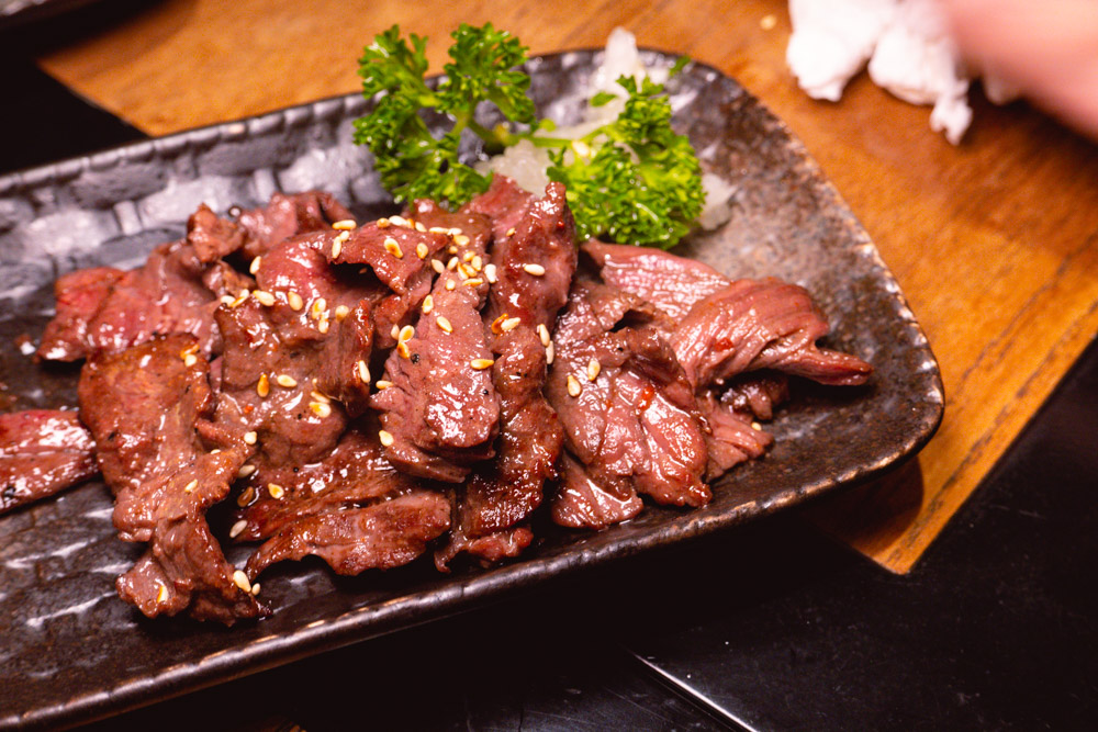 Beef at Yakingtori, a Japanese restaurant in Shanghai that does yakitori. Photo by Rachel Gouk @ Nomfluence. 
