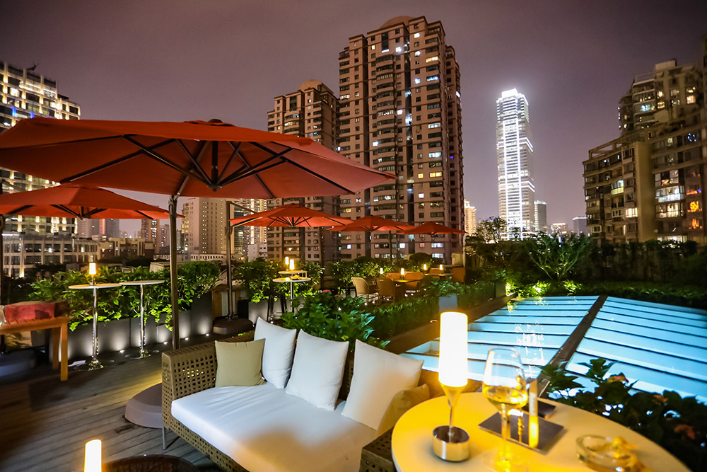 Space for rent: book your private event at this outdoor terrace at Kempinski The One Shanghai. 