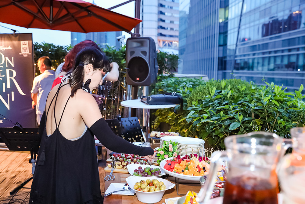 Space for rent: book your private event at this outdoor terrace at Kempinski The One Shanghai. 