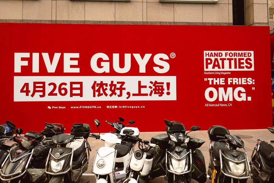 Five Guys Opens in Shanghai, China on April 26 - Nomfluence