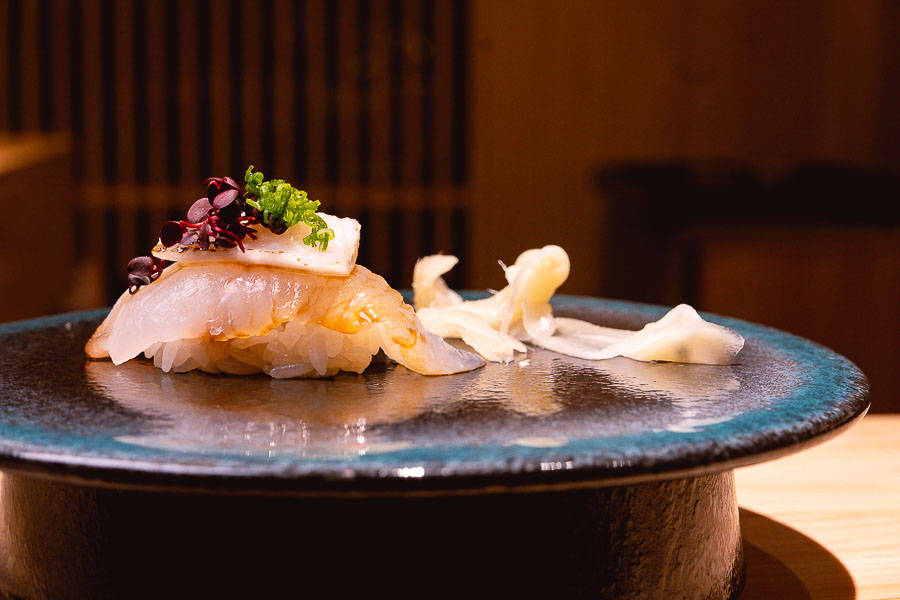 Sangou is a modern Japanese restaurant in Gubei, Shanghai, serving omakase, yakitori, and tempura.