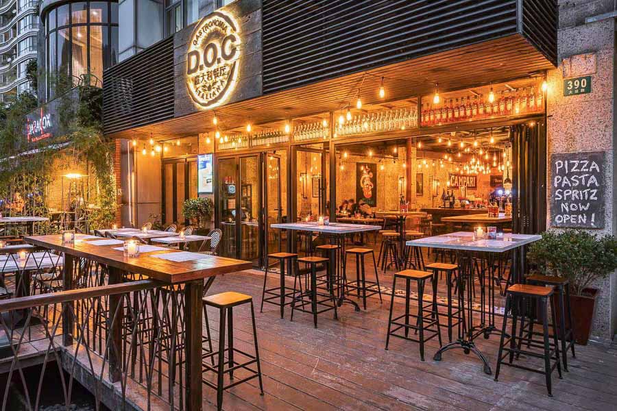 DOC, an Italian restaurant and bar in Shanghai. Terrace happy hours in Shanghai. @ Nomfluence