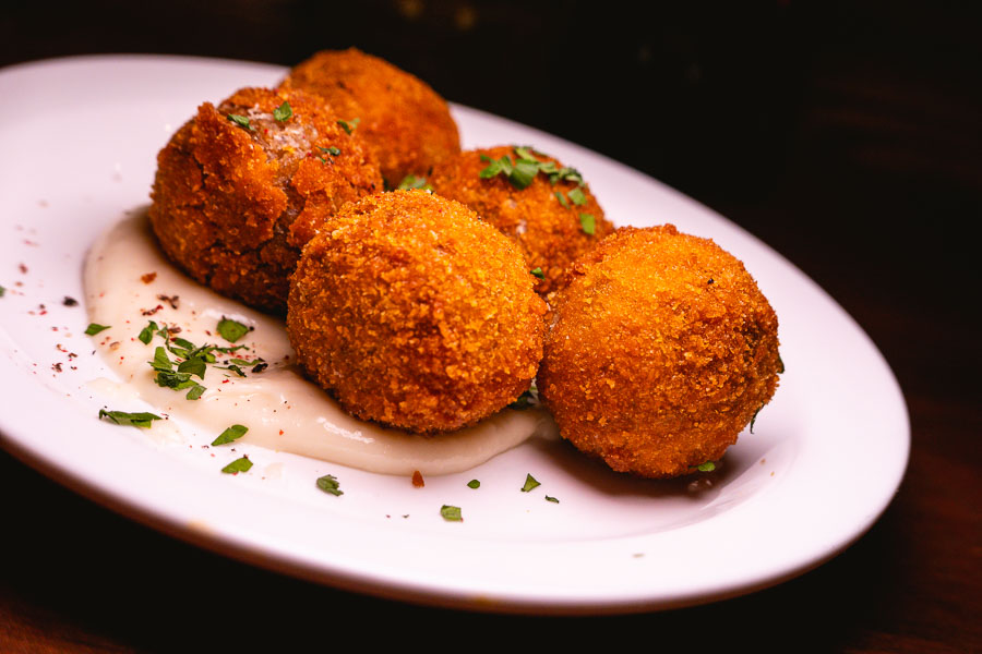 Arancini at Yaya's Pasta Bar, a restaurant and bar in Shanghai serving fresh pasta with Chinese flavors and ingredients. Photo by Rachel Gouk @ Nomfluence