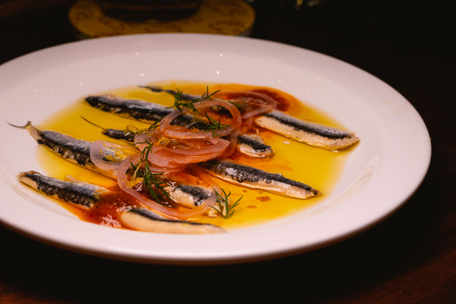 Anchovies at Yaya's Pasta Bar, a restaurant and bar in Shanghai serving fresh pasta with Chinese flavors and ingredients. Photo by Rachel Gouk @ Nomfluence