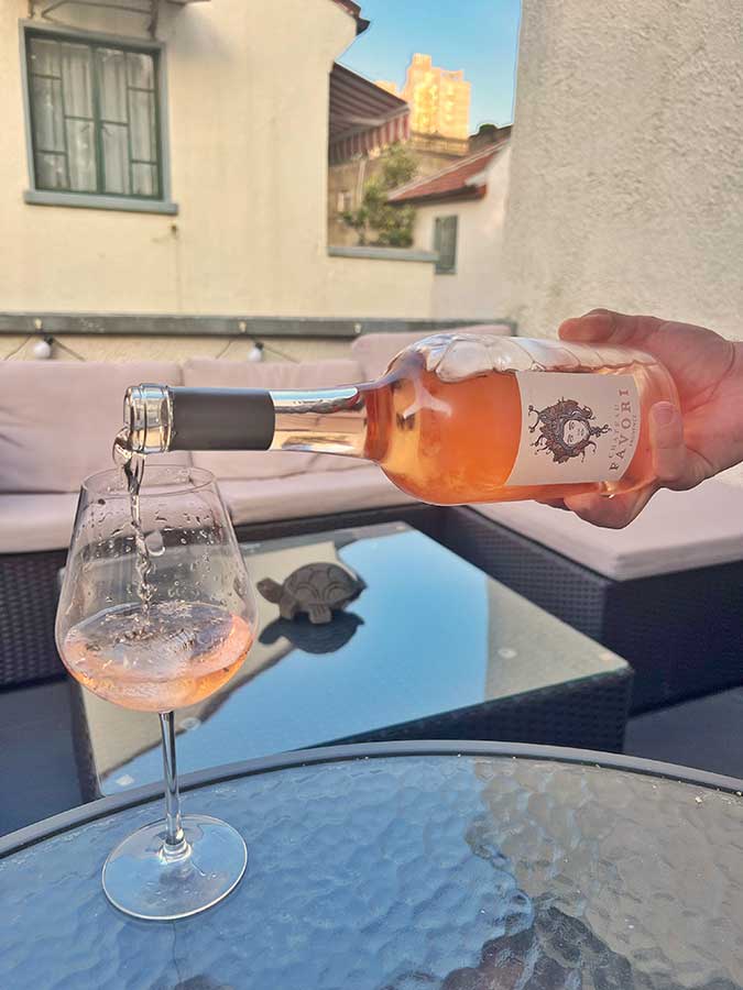 Chateau Favori rose wine. Photo by Rachel Gouk @ Nomfluence.