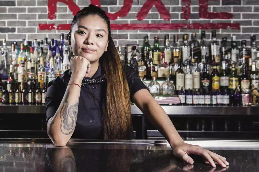 Ting Ting Liang, founder-operator of Shanghai venues roller-disco RIINK and cocktail bar ROXIE. 