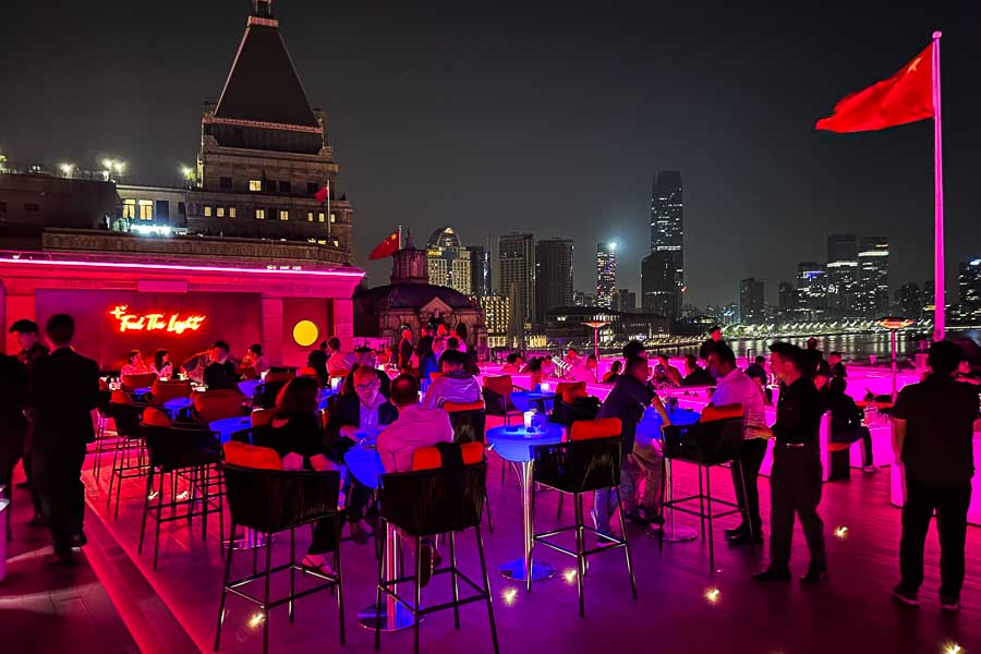 Nightlife and rooftops on the Bund, Shanghai. The former Bar Rouge. @ Nomfluence