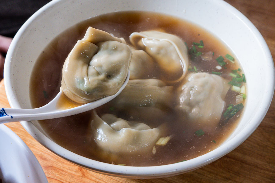 Dumplings at San Lin Tang 三林塘, a Shanghai noodle and dumpling shop in Huangpu. Photo by Rachel Gouk @ Nomfluence.