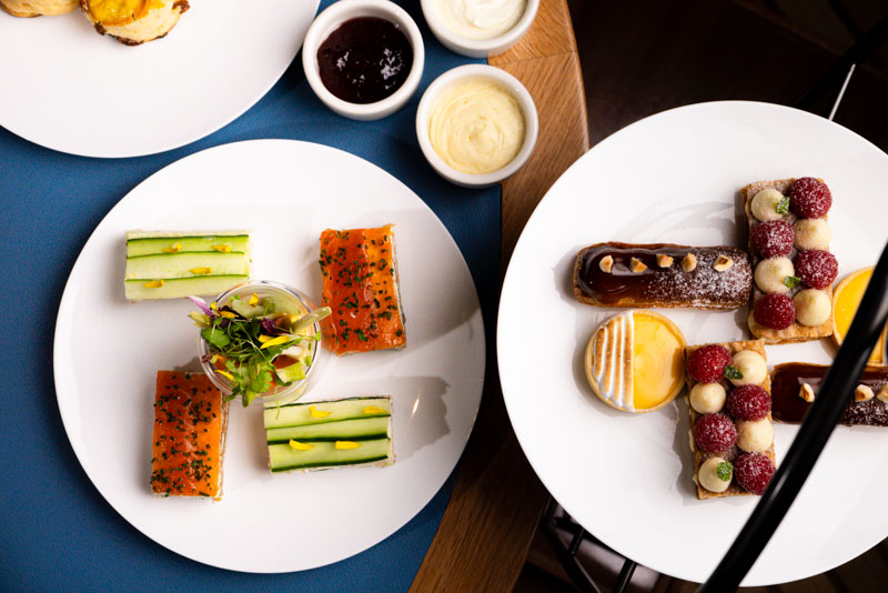 Bicester Village Shanghai X Stefan Stiller of Michelin three-star Taian Table afternoon tea set.