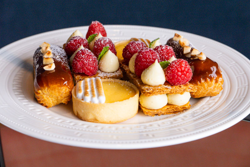 Bicester Village Shanghai X Stefan Stiller of Michelin three-star Taian Table afternoon tea set.