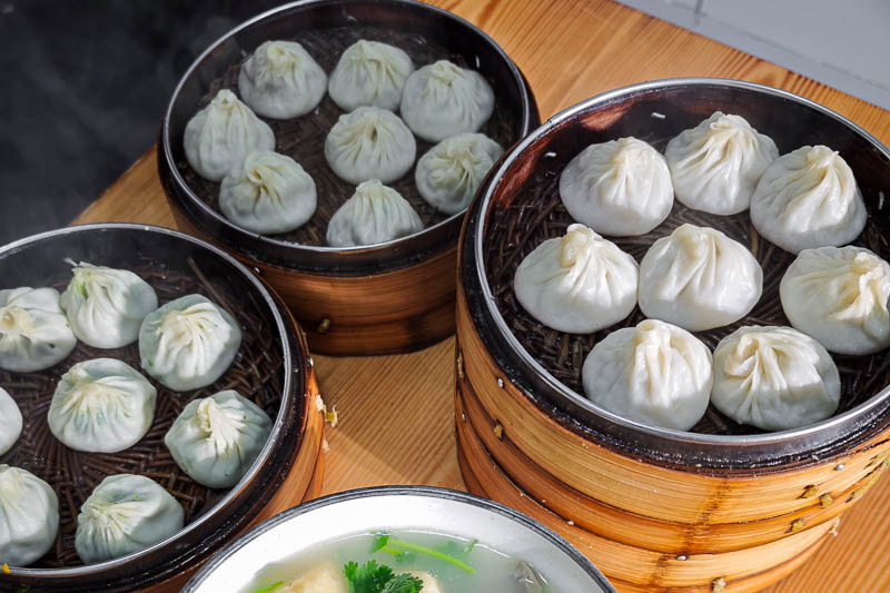 Baskets of xiao long bao at Man Man Tang Bao