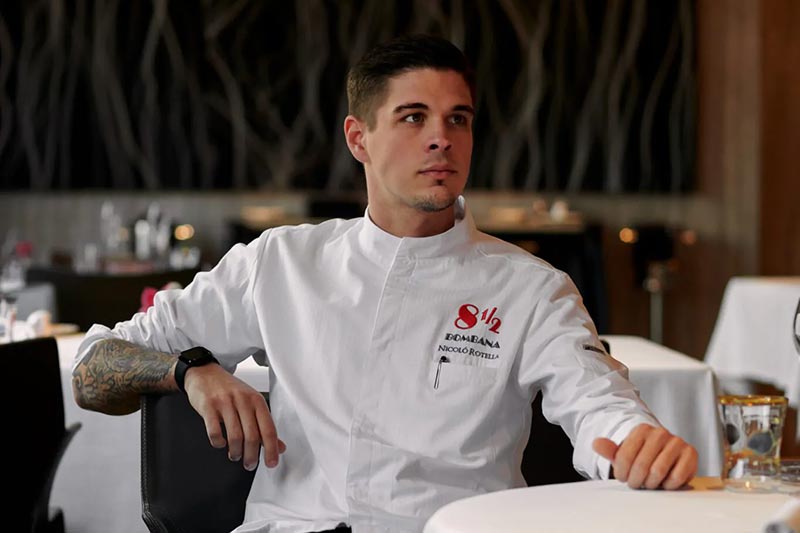 Chef Nicolo Rotella of Michelin starred Italian restaurant 8 1/2 Otto e Mezzo Bombana Shanghai.