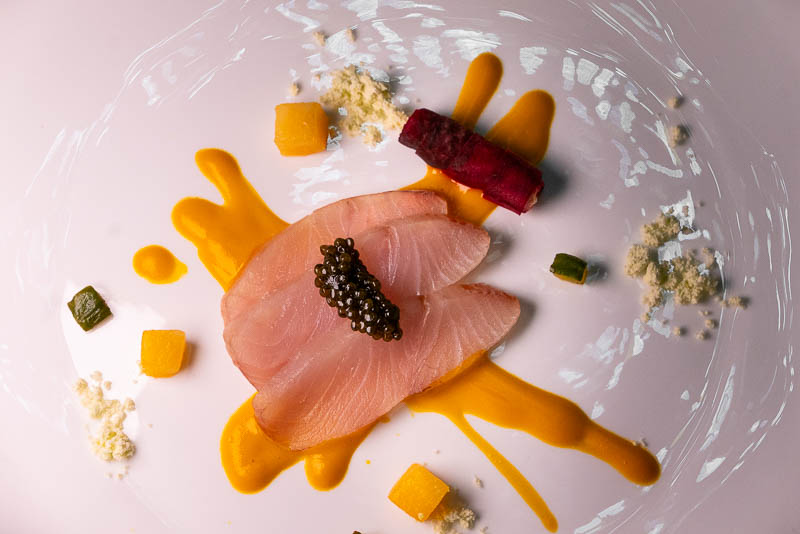 Nebula Shanghai is a Spanish fine dining restaurant serving a menu with global influences and molecular cuisine techniques.