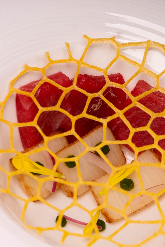 Nebula Shanghai is a Spanish fine dining restaurant serving a menu with global influences and molecular cuisine techniques.