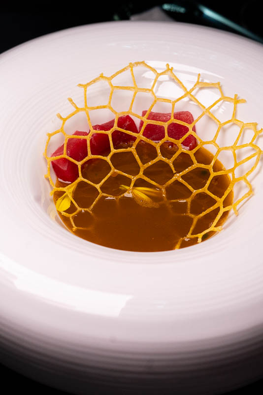 Nebula Shanghai is a Spanish fine dining restaurant serving a menu with global influences and molecular cuisine techniques.