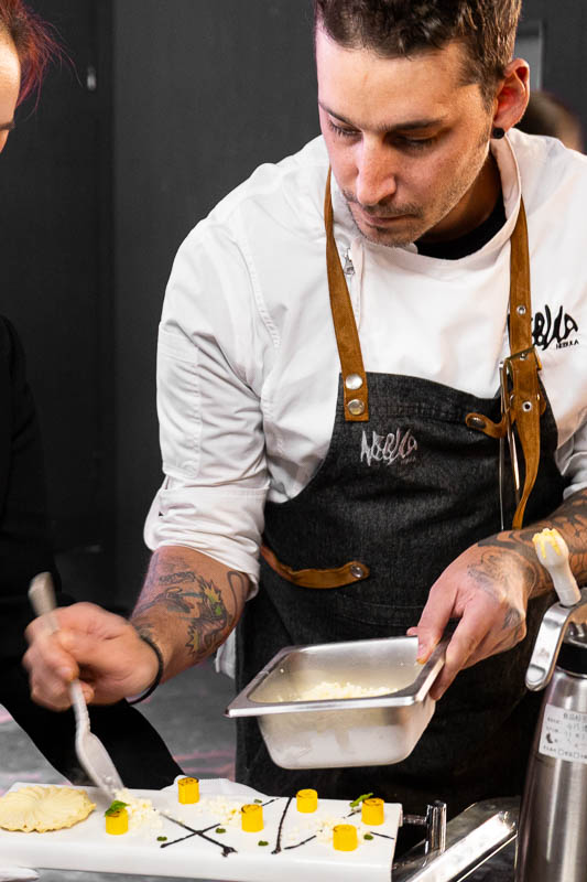 Chef Jonatan Rubio. Nebula Shanghai is a Spanish fine dining restaurant serving a menu with global influences and molecular cuisine techniques.