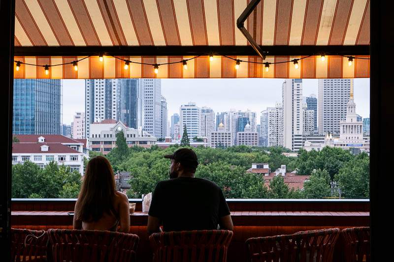 Atica, a Spanish restaurant in Shanghai with terrace views.