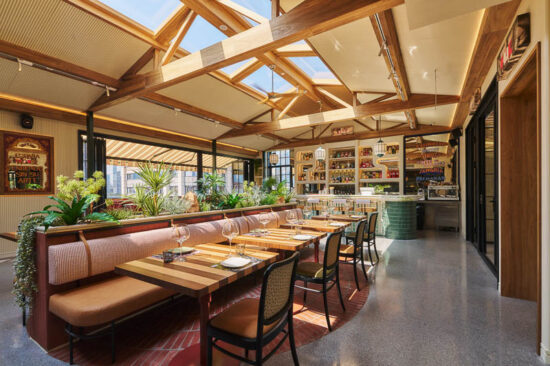 Atica, a Spanish restaurant in Shanghai with terrace views.