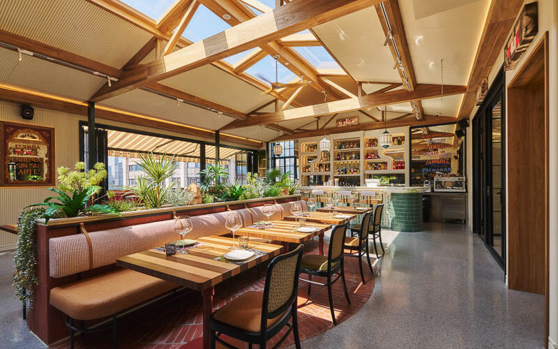 Atica, a Spanish restaurant in Shanghai with terrace views.