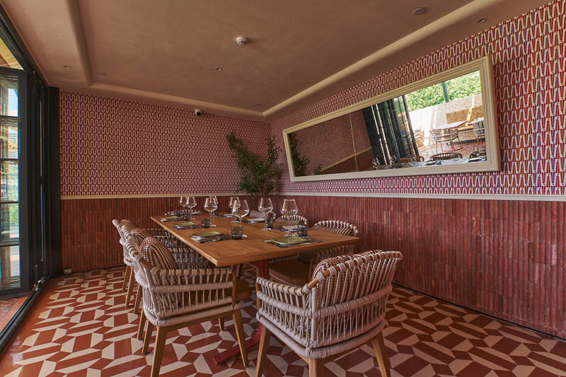 Atica, a Spanish restaurant in Shanghai with terrace views.