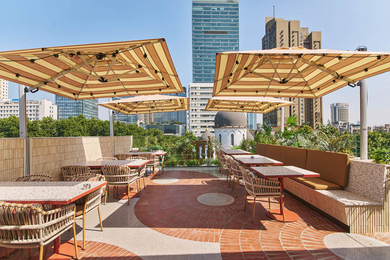 Atica, a Spanish restaurant in Shanghai with terrace views.