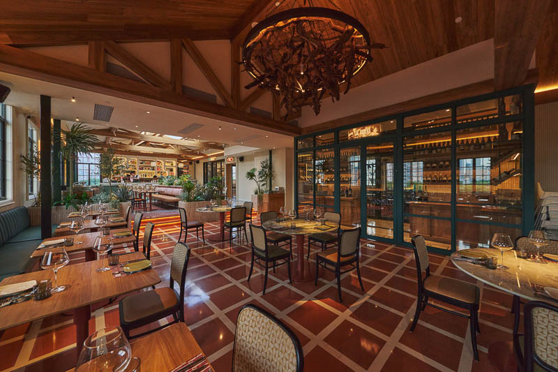 Atica, a Spanish restaurant in Shanghai with terrace views.