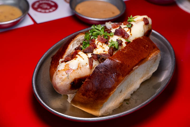 Grumpy Dog is a casual eatery serving gourmet hotdogs and beer in Shanghai
