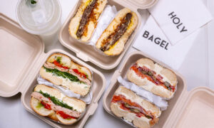 Holy Bagel is a cafe that does bagels, bagel sandwiches and coffee in Shanghai