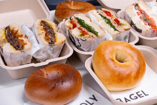 Holy Bagel is a cafe that does bagels, bagel sandwiches and coffee in Shanghai