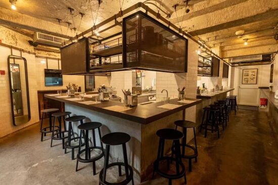Ocean’s Table is a Spanish-Mediterranean restaurant housed in the former Commune Social space in Jing’an, Shanghai