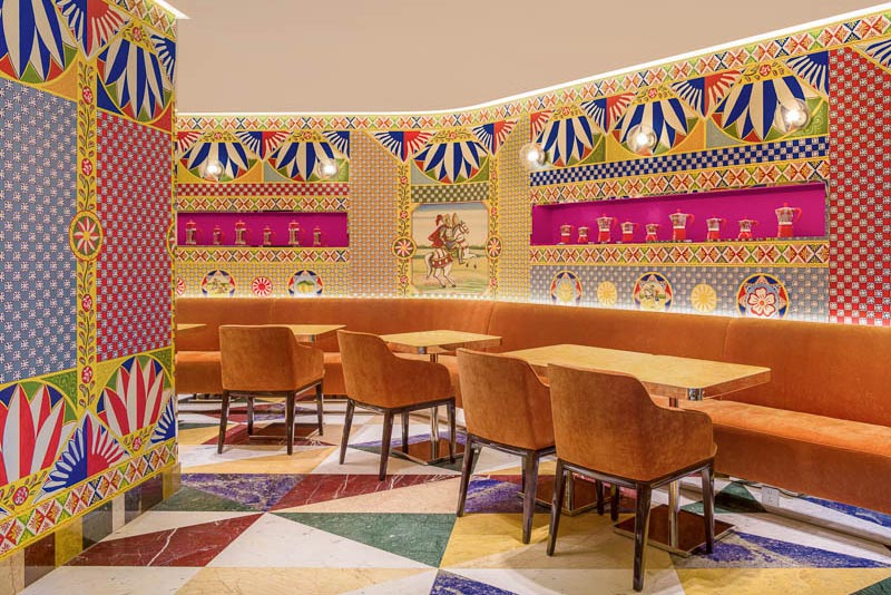 DG CAFFE is Italian luxury brand Dolce&Gabbana's first cafe worldwide, located in Shanghai, China