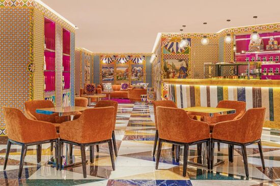 DG CAFFE is Italian luxury brand Dolce&Gabbana's first cafe worldwide, located in Shanghai, China